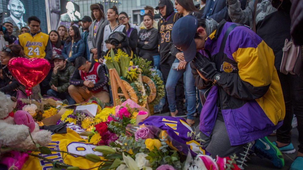 Kobe Bryant memorial outside Staples Center