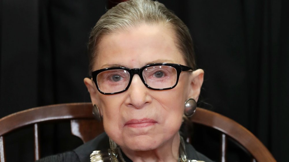 Ruth Bader Ginsburg looking at camera