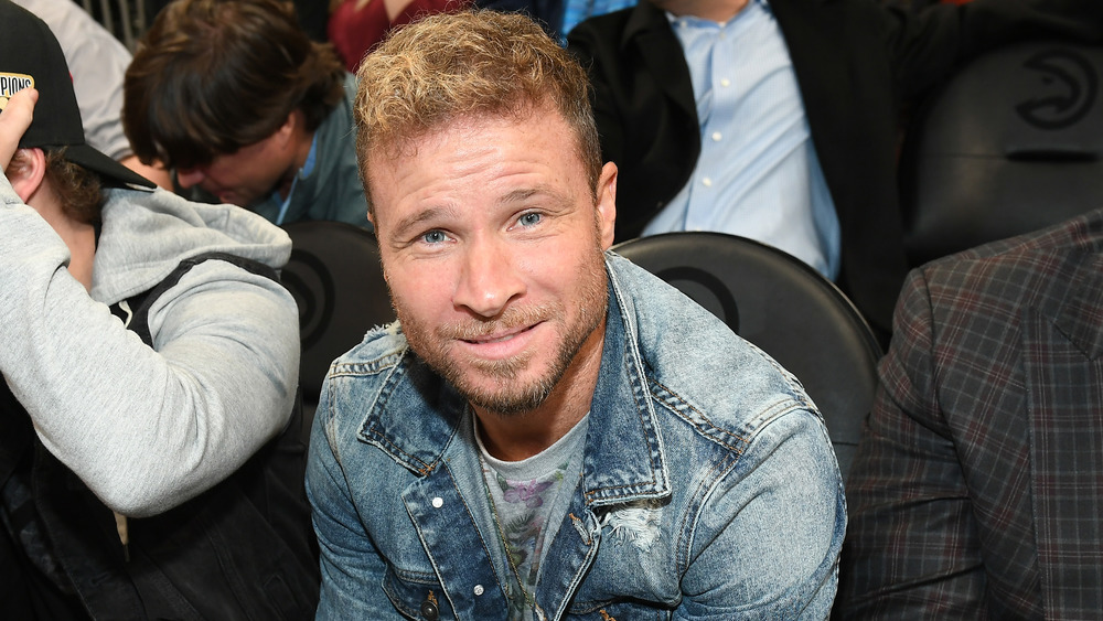 Brian Littrell attending a sporting event