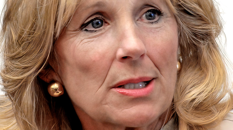 Jill Biden with a neutral expression