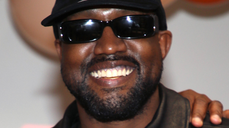 Kanye West wearing sunglasses