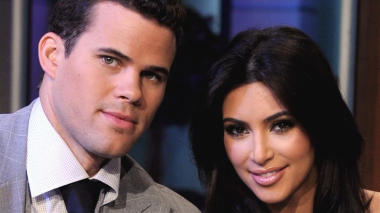 Kris Humphries and Kim Kardashian posing together