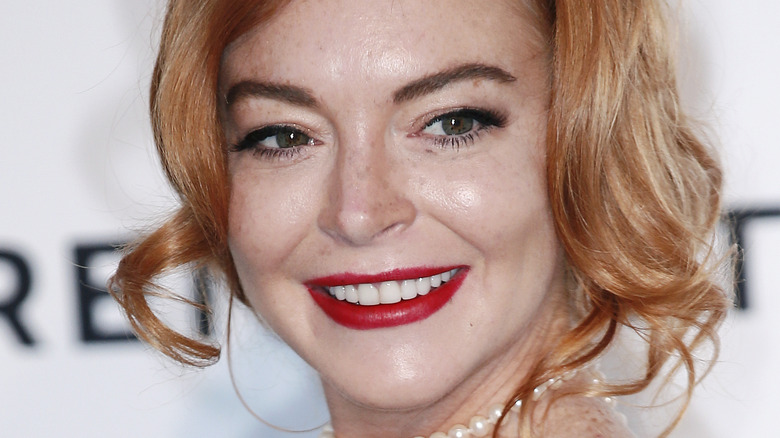 Lindsay Lohan smiling