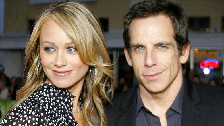 Ben Stiller, Christine Taylor, posing in 2007