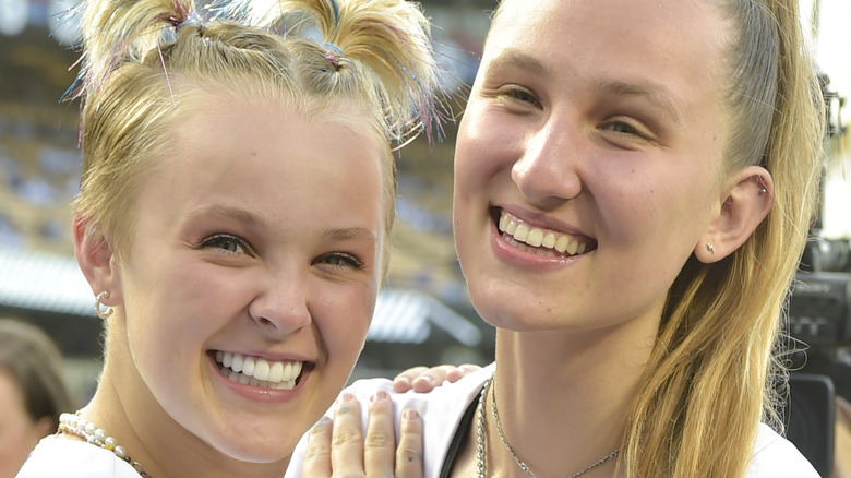 JoJo Siwa and Kylie Prew smiling