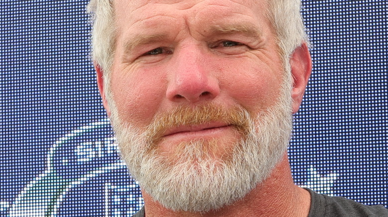 Brett Favre with a beard at an NFL event