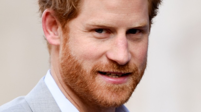 Prince Harry smirking