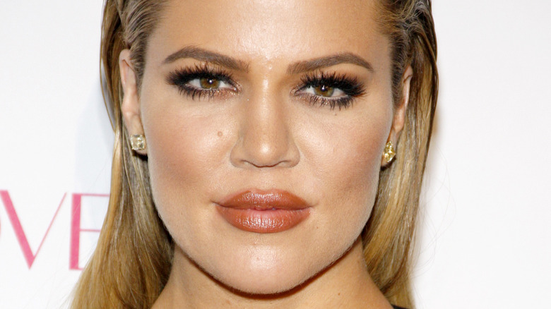 Khloe Kardashian not smiling