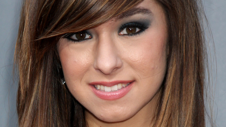 Christina Grimmie posing at an event