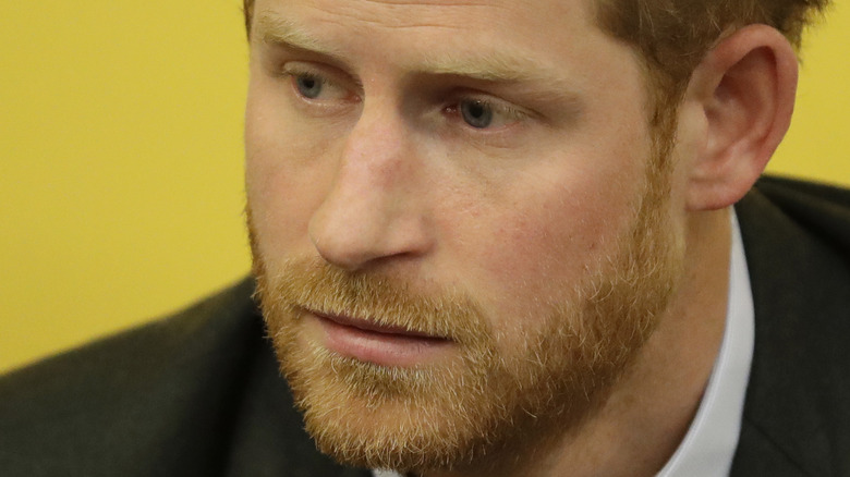 Prince Harry looking sad