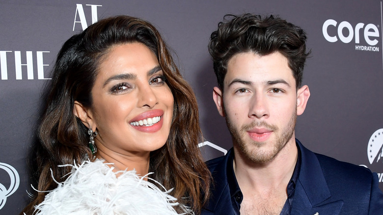 Priyanka Chopra and Nick Jonas smiling