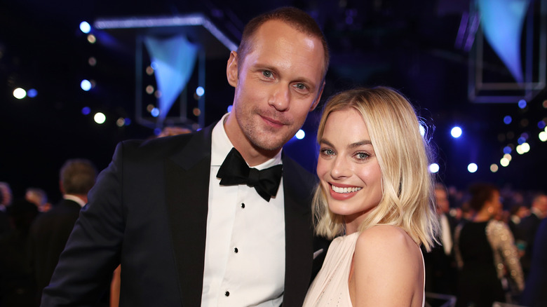 Margot Robbie and Alexander Skarsgard at award ceremony