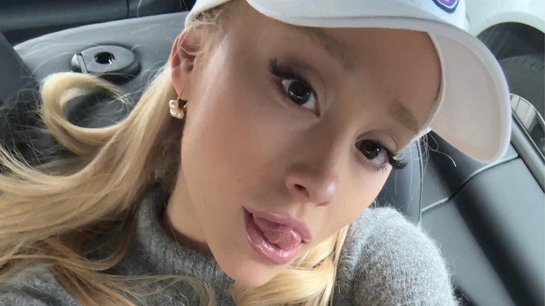 Ariana Grande tongue out