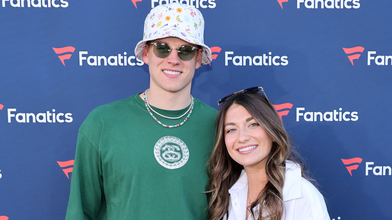 Olivia Holzmacher and Joe Burrow smiling