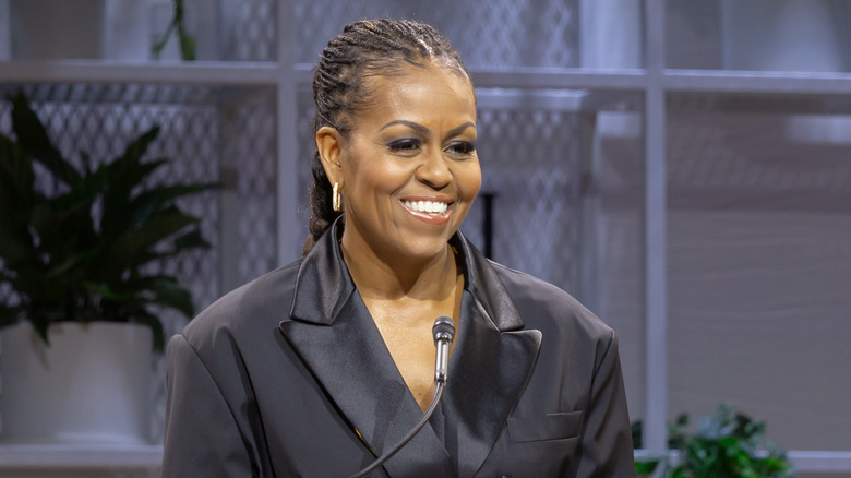 Michelle Obama smiling