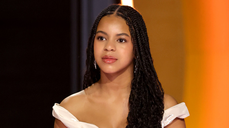 Blue Ivy white dress braids