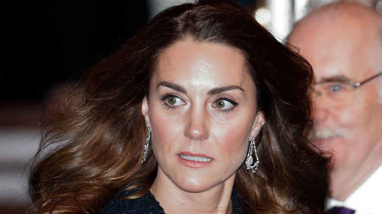 Kate Middleton looking to the side