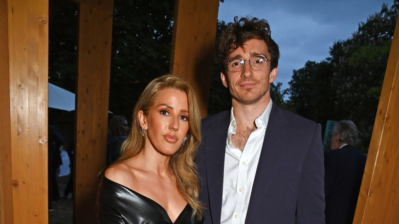 Ellie Goulding and Caspar Jopling posing